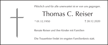Anzeige von Thomas C. Reiser von MGO