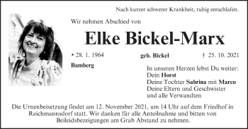 Anzeige von Elke Bickel-Marx von MGO