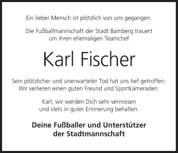 Traueranzeige von Karl Fischer