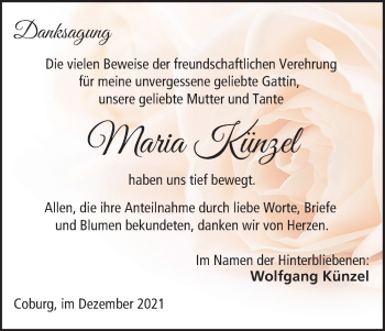 Anzeige von Maria Künzel von MGO