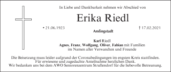 Anzeige von Erika Riedl von MGO