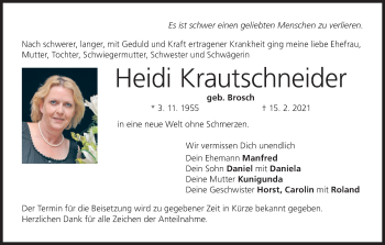 Anzeige von Heidi Krautschneider von MGO