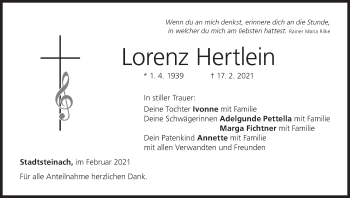 Anzeige von Lorenz Hertlein von MGO