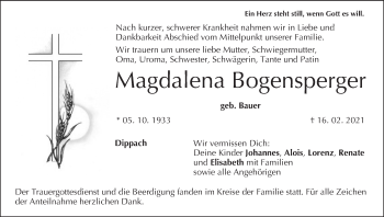 Anzeige von Magdalena Bogensperger von MGO