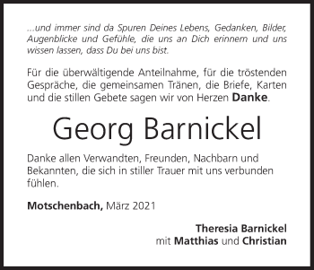 Anzeige von Georg Barnickel von MGO