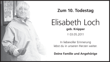 Anzeige von Elisabeth Loch von MGO