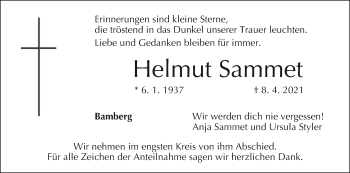 Anzeige von Helmut Sammet von MGO