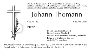 Anzeige von Johann Thomann von MGO