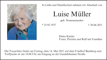 Anzeige von Luise Müller von MGO