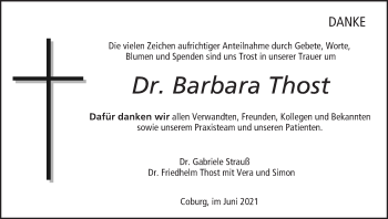 Anzeige von Barbara Thost von MGO