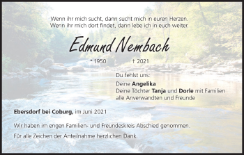 Anzeige von Edmund Nembach von MGO