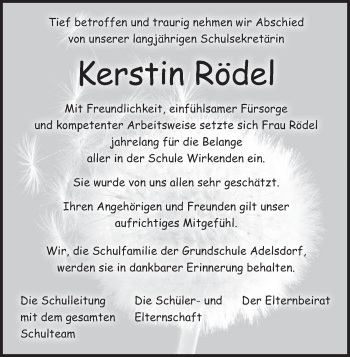 Anzeige von Kerstin Rödel von MGO