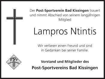 Anzeige von Lampros Ntintis von MGO