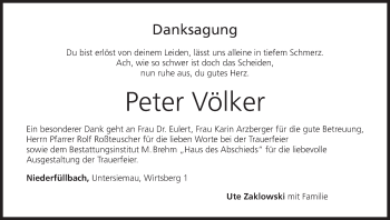 Anzeige von Peter Völker von MGO