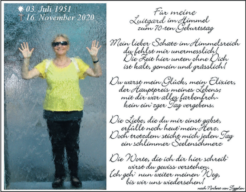  Traueranzeige für Luitgard Borek vom 03.07.2021 aus MGO
