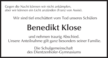 Anzeige von Benedikt Klose von MGO