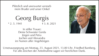 Anzeige von Georg Burgis von MGO
