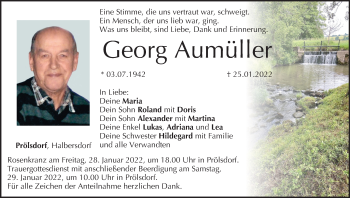 Anzeige von Georg Aumüller von MGO