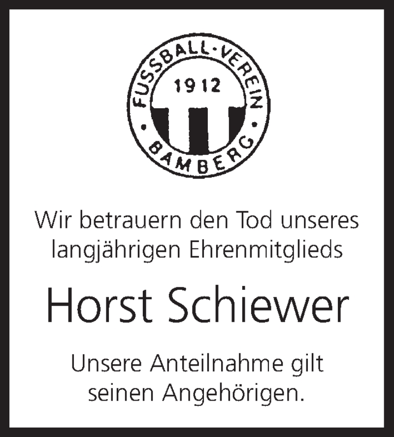  Traueranzeige für Horst Schiewer vom 08.01.2022 aus MGO