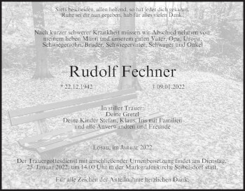 Anzeige von Rudolf Fechner von MGO