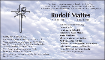 Anzeige von Rudolf Mattes von MGO