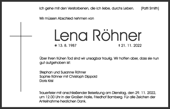 Anzeige von Lena Röhner von MGO