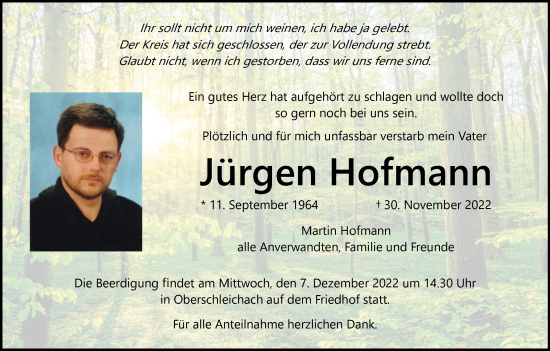 Anzeige von Jürgen Hofmann von MGO