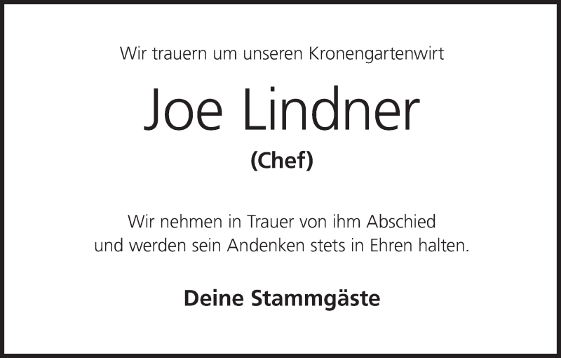  Traueranzeige für Dieter Lindner vom 16.02.2022 aus MGO