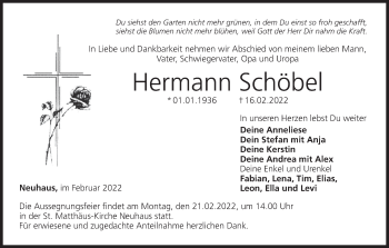Anzeige von Hermann Schöbel von MGO