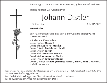 Anzeige von Johann Distler von MGO