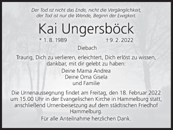 Anzeige von Kai Ungersböck von MGO
