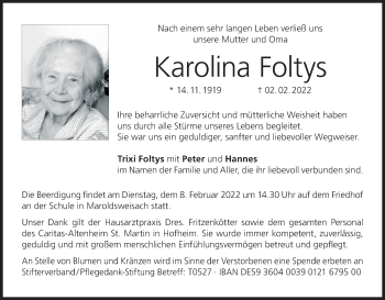 Anzeige von Karolina Foltys von MGO