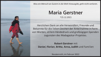 Anzeige von Maria Gerstner von MGO