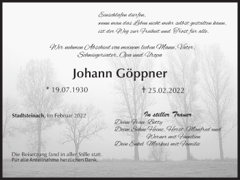 Anzeige von Johann Göppner von MGO