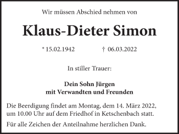 Anzeige von Klaus-Dieter Simon von MGO