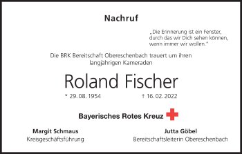 Anzeige von Roland Fischer von MGO