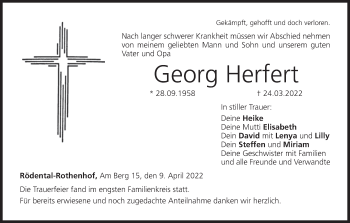 Anzeige von Georg Herfert von MGO