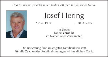 Anzeige von Josef Hering von MGO