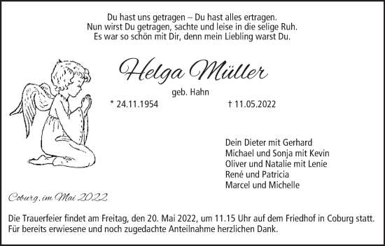 Anzeige von Helga Müller von MGO