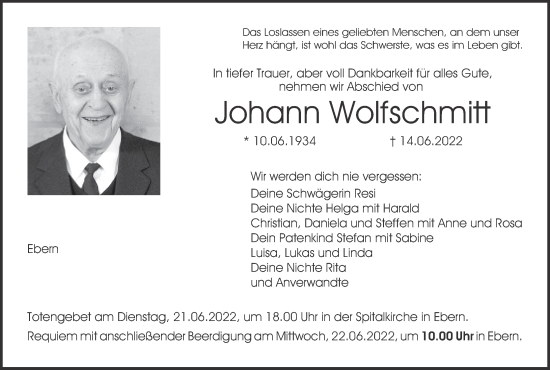 Anzeige von Johann Wolfschmitt von MGO
