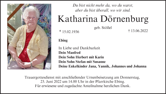 Anzeige von Katharina Dörnenburg von MGO