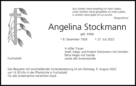 Anzeige von Angelina Stockmann von MGO