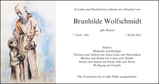 Anzeige von Brunhilde Wolfschmidt von MGO