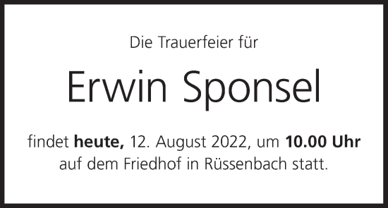 Traueranzeigen Aus Forchheim | Trauer.inFranken.de