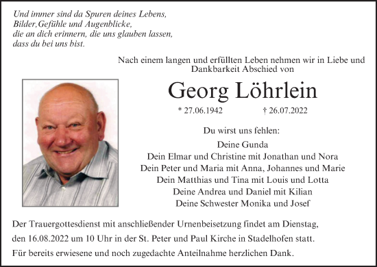 Anzeige von Georg Löhrlein von MGO