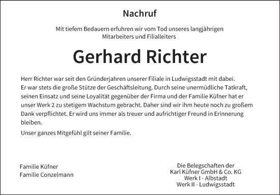 Anzeige von Gerhard Richter von MGO