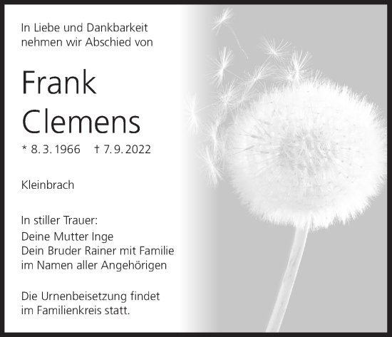 Anzeige von Frank Clemens von MGO