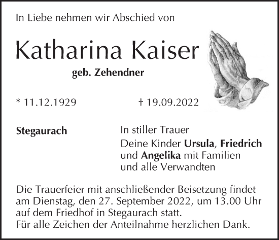 Anzeige von Katharina Kaiser von MGO