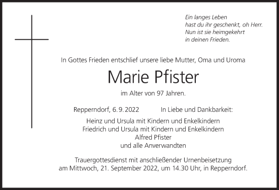 Anzeige von Marie Pfister von MGO