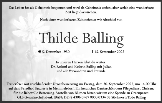 Anzeige von Thilde Balling von MGO
